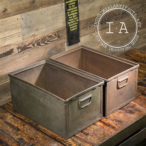 vintage metal box chest|metal storage chest.